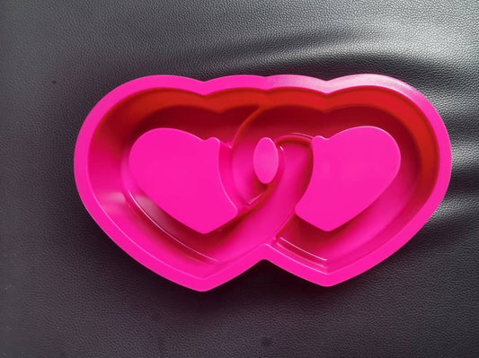 Giant Pink Double Heart Mould | MoldyFun India