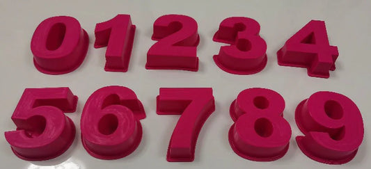 Giant Pink Numbers Silicone Mould Set "0 to 9" | MoldyFun India